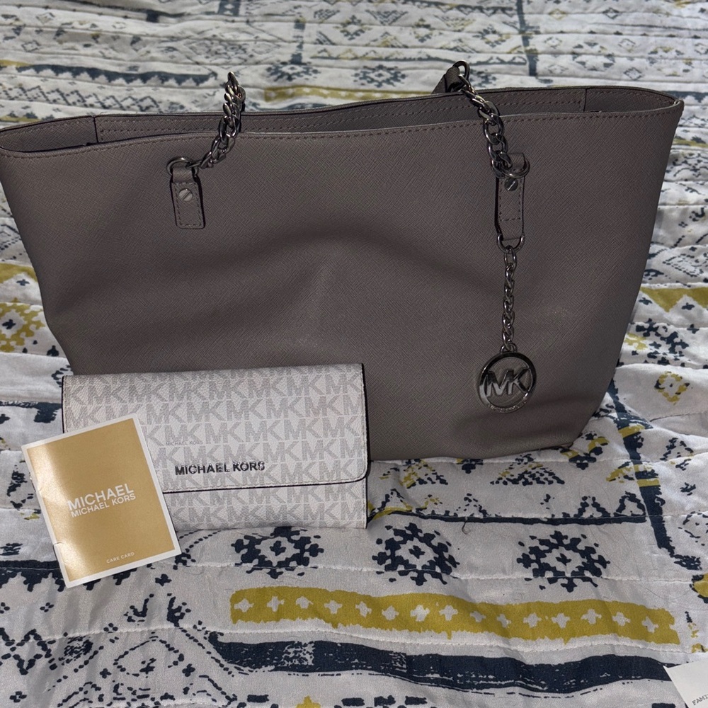 Michael Kors Taupe Tote Bag